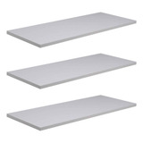 Kit 03 Prateleiras 25mm 170x30 Mdf Branco Grossa 170x30cm 