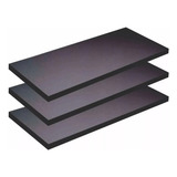 Kit 03 Prateleiras 25mm Mdf 100x30 Preto 1 00 Metro X 30cm 