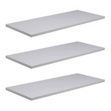 Kit 03 Prateleiras 25mm Mdf 120x20 Branco Prancha 1 20 Metro