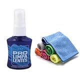 Kit 03 Spray 03 Flanelas Microfibra Limpa Telas Lentes De Oculos Cameras Lupas Monitores Tv