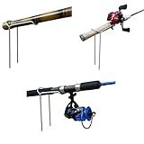 KIT 03 SUPORTES 1 VARA DE PESCA CHÃO FIXO 20 CM