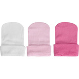 Kit 03 Toucas gorros Bebê Recém Nascido Infantil Algodão