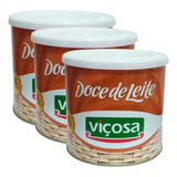 Kit 03 Un Doce De Leite Viçosa Premium Tradicional Lata 800g