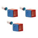 Kit 03 Unidades Giz Importado Taco Bilhar Sinuca Snooker