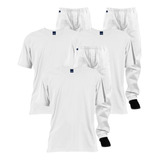 Kit 03 Uniforme Umbanda Calça Brim Camiseta Malha Fria