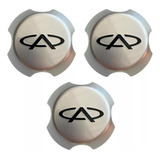 Kit 03un Calota Calotinha Central Roda Ferro Chery Qq