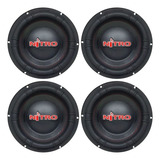Kit 04 Alto Falante Automotivo Sub Nitro 12 Pol 700w 4 Ohms