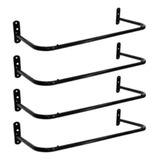 Kit 04 Araras Cabideiro Closet De Parede Reta 1m