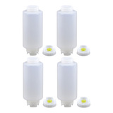 Kit 04 Bisnaga Fifo 946 Ml Molhos E Caldas Válvula Amarela