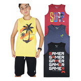 Kit 04 Camisetas Regatas