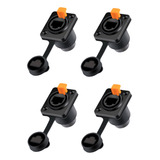 Kit 04 Conector Ethernet Rj45 Keystone Emenda Rack Preto