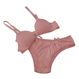 Kit 04 Conjuntos Menina Moça Juvenil Criança Bojo Lingerie