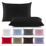 Kit 04 Fronhas De Cetim Anti Frizz 02 Pares 65cm X 50cm