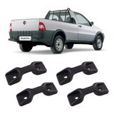 Kit 04 Gancho Caçamba Fiat Strada Original 2011 2012 2013 