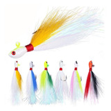 Kit 04 Isca Artificial Jig Xuxinha Com Penacho 25g Tucunare Cor Conforme As Fotos Sku 055