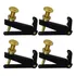Kit 04 Micro Afinador Fixo Violino 4/4 Preto Dourado Smart