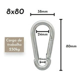 Kit 04 Mosquetão 8mmx80 Para Academia esportes E Cargas
