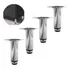 Kit 04 Pé Regulável Redondo P/ Móveis Aço Inox 08cm Cromado