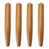 Kit 04 Pés Palito De Madeira Castanho 30 Cm D rossi