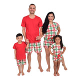 Kit 04 Pijamas De Natal Família Natalino Infantil Adulto