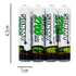 Kit 04 Pilha Aaa Recarregável 2700mah Palito Controle Alarme