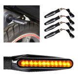 Kit 04 Piscas Slim Led Moto Seta Sequencial Universal Palito