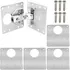 Kit 04 Placas De Reparo De Alta Qualidade Para Dobradiças