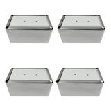 Kit 04 Porta Guardanapo Inox Mesa Lanchonete Bar Restaurante