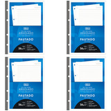 Kit 04 Refil Caderno Argolado Colegial Tiliflex 80 Fls Cada