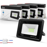 Kit 04 Refletor Led Holofote 50w Bivolt Cor Da Luz Verde Coleção Flex