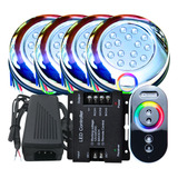 Kit 04 Refletor Piscina Led 15w Rgb 01 Touch 01 Fonte Pt