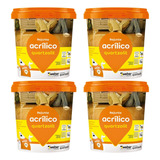 Kit 04 Rejuntes Acrílico Weber Quartzolit 1kg Branco