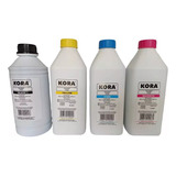 Kit 04 Tintas Corantes Kora P Epson Litro Universal 4 Cores