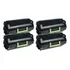 Kit 04 Toner Compatível 624h 62dbh00 P/ Impressora Lexmark Mx711 Mx811 Mx812 25.000 Cópias Tinta Preto
