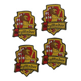 Kit 04 Und Patch Bordado Harry Potter Grifinória 8x10mm