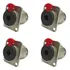 Kit 04 Unidades Conector Painel P10 Fêmea Stereo - Wireconex
