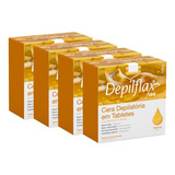 Kit 04un Depilflax Cera Depilatória Em Blocos Natural 500g
