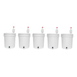 Kit 05 Baldes Fermentação Cerveja 5 Litros Torneira Airlock