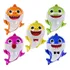 Kit 05 Balões Metalizados Familia Baby Shark Bebe Tubarão.