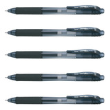 Kit 05 Caneta Gel Pentel Energel X 0 5 Mm Retrátil Bln105