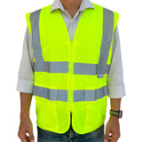 Kit 05 Colete Refletivo Segurança Ziper 02 Bolsos Reflelux