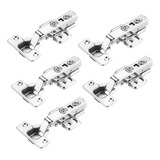 Kit 05 Dobradiça Reta 35mm Amortecedor Click Armários Móveis