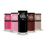 Kit 05 Esmaltes Efeito Gel Bella Brazil Seca Sem Cabine Cor Sortido