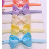 Kit 05 Faixas Tiara Cabelo Bebê Laço Meia Seda Slin Promoç