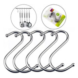 Kit 05 Ganchos S Aço Inox Utensílios Barra Suporte Cozinha