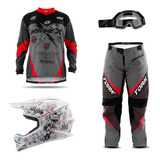 Kit 05 Intens Roupa Motocross Infantil