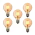 Kit 05 Lâmpada Filamento Led G80 Globo Grande Retrô 2200k