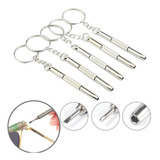 Kit 05 Mini Chave Fenda 3x1 Ferramenta Reparo Óculos Relógio