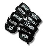 Kit 05 Óculos Escuros Vintage Retrô Com Frases Para Festa Balada Preto