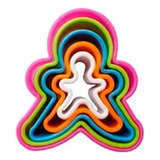 Kit 05 Peças Cortador Molde Biscoito Pasta Americana Boneco